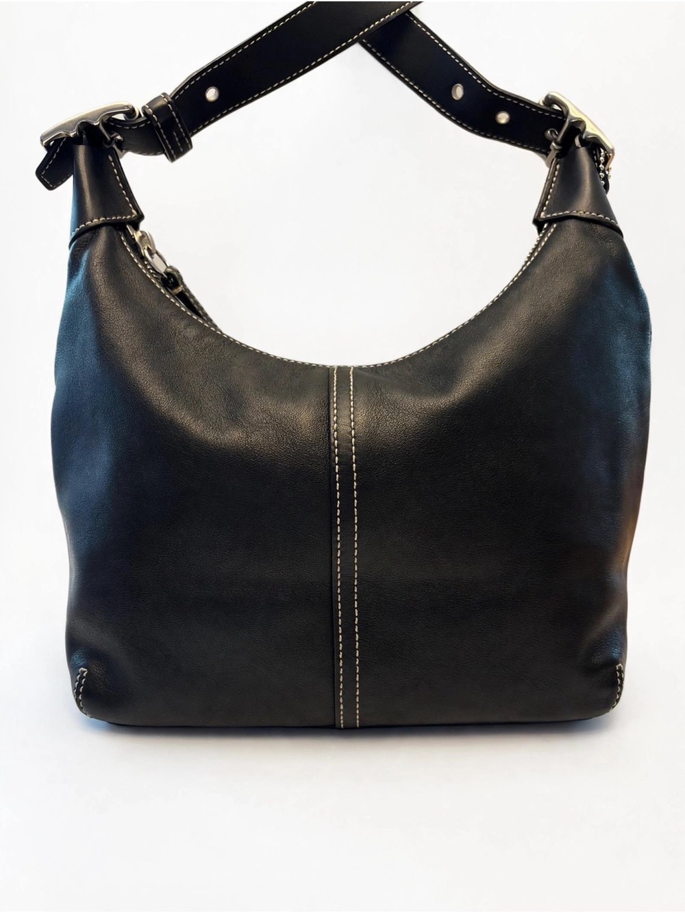 Coach Vintage Soho Mini Hobo 9566 Black Leather Y2K Shoulder Bag